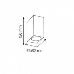 Kinkiety-ogrodowe - kinkiet elewacyjny szary kwadrat ip44 2xgu10 flavio square 2a ozzo 