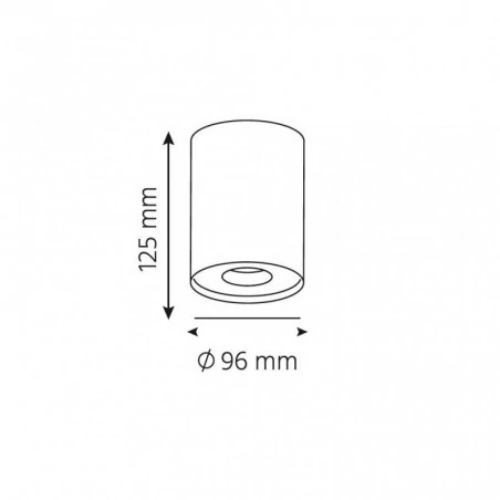 Oprawy-sufitowe - lampa sufitowa tuba ruchoma czarna mat gu10 35w ivo 1b/bl ozzo 