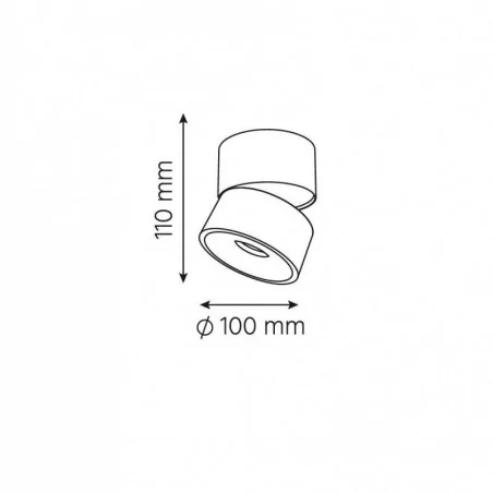 Oprawki-montazowe - czarna lampa sufitowa led n/t 15w 4000k 1150lm kami-1bl/nw ozzo 