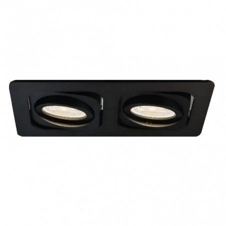 Oprawy-sufitowe - natynkowa oprawa sufitowa kwadrat 2xgu10 klint2-221-bl ozzo 