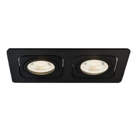 Oprawy-sufitowe - natynkowa oprawa sufitowa kwadrat 2xgu10 klint2-221-bl ozzo 