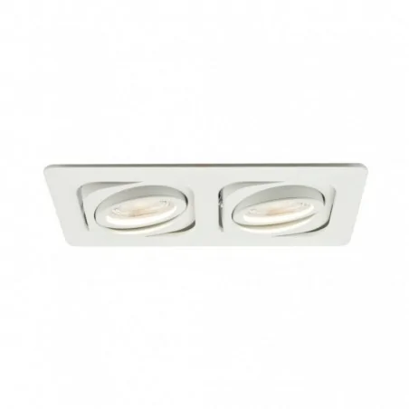 Oprawy-sufitowe-ruchome - oprawa podtynkowa podwójna kwadratowa biała klint2-221-wh ozzo 