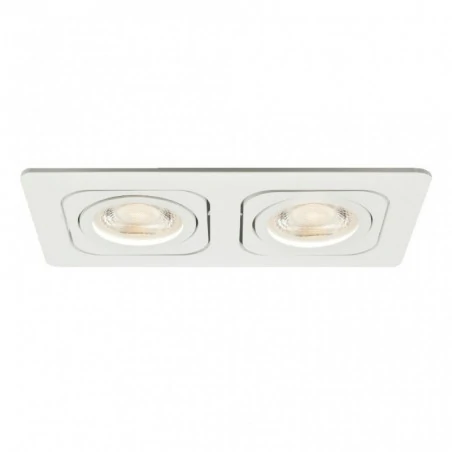 Oprawy-sufitowe-ruchome - oprawa podtynkowa podwójna kwadratowa biała klint2-221-wh ozzo 