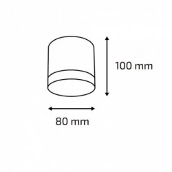 Oswietlenie-sufitowe - oprawa sufitowa tuba czarna gu10 35w natynkowa magnus-1bl ozzo 