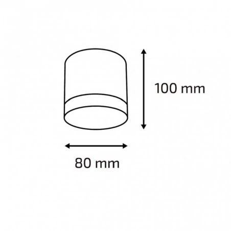 Oswietlenie-sufitowe - oprawa sufitowa tuba czarna gu10 35w natynkowa magnus-1bl ozzo 