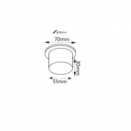 Oprawy-sufitowe - oprawa sufitowa szklana tuba 1xgu10 35w mona-112-gl ozzo 