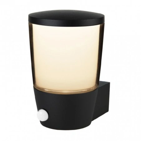 Kinkiety-ogrodowe - ogr002 kinkiet ogrodowy czarny z czujnikiem ruchu gu10 ip54 hage ozzo 