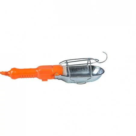 Latarki-warsztatowe - latarka warsztatowa na żarówkę e27 pomarańczowa na 5-metrowym kablu 1631 lvt 