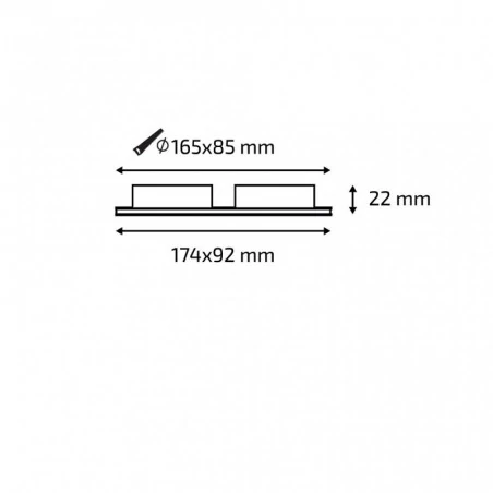 Oprawy-sufitowe - podwójna oprawa sufitowa czarna gu10 2x35w olaf2-221-bl ozzo 