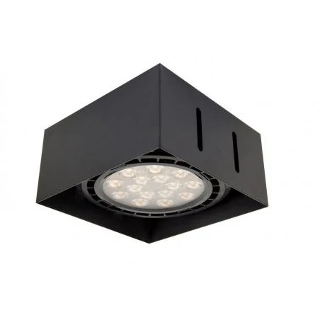 Oprawy-sufitowe - lampa sufitowa gu10 35w bezramkowa czarna podtynkowa qbox1-bl ozzo 
