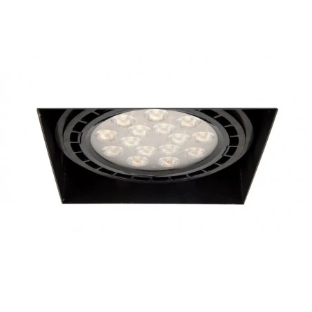 Oprawy-sufitowe - lampa sufitowa gu10 35w bezramkowa czarna podtynkowa qbox1-bl ozzo 