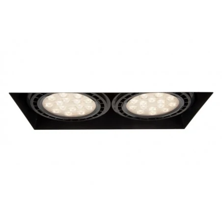 Oprawy-sufitowe - lampa sufitowa czarna bez-ramkowa ar111 gu10 qbox2 bl ozzo 