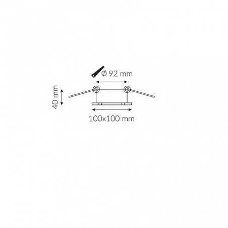 Oprawy-sufitowe - kwadratowa oprawa podtynkowa czarna 1xgu10 rene1 222b/b ozzo 