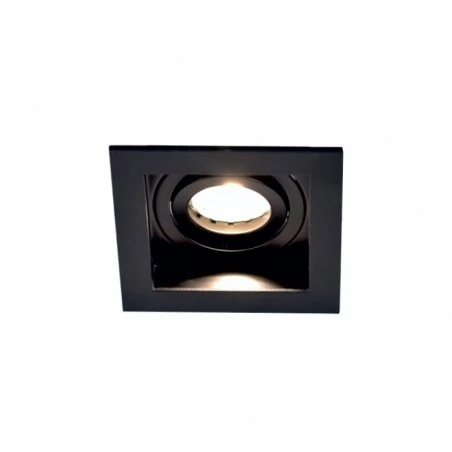 Oprawy-sufitowe - kwadratowa oprawa podtynkowa czarna 1xgu10 rene1 222b/b ozzo 
