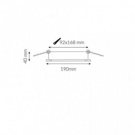 Oprawy-swietlowkowe - podwójna lampa sufitowa podtynkowa czarna 2xgu10 rene2 222-b/b ozzo 