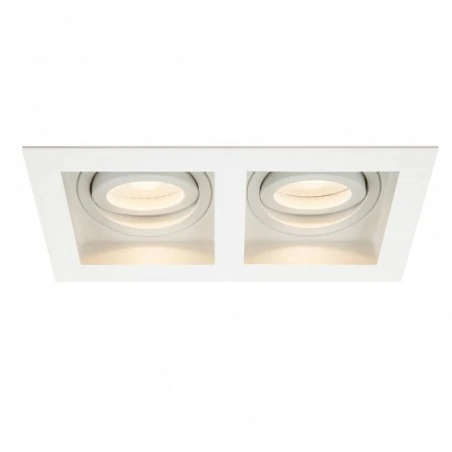 Oprawy-swietlowkowe - podwójna oprawa podtynkowa biała 2xgu10 rene2 222wh ozzo 