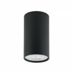 Czarna lampa natynkowa tuba...