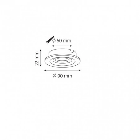 Strona-glowna - oprawa oczko ozzo vidi 11g-b/ch okrągła czarna stała szkło 