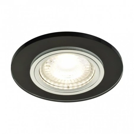 Oprawy-sufitowe-stale - vigo-11g-b/ch oczko sufitowe z czarnego szkła gu10 ozzo 
