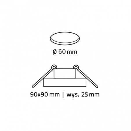 Oprawy-sufitowe-stale - vigo-12g-b/ch vigo oprawa podtynkowa kwadratowa czarne szkło ozzo 