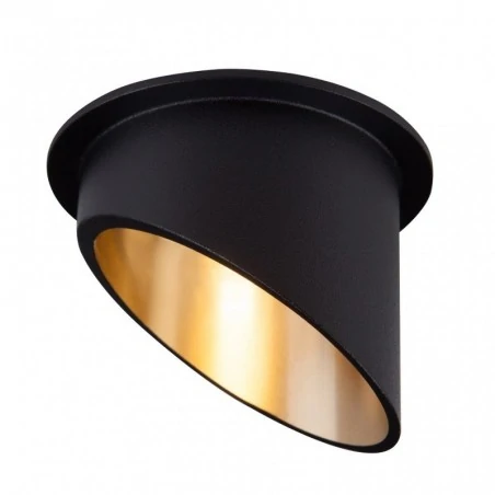 Oprawy-sufitowe - lampa sufitowa okrągły pierścień czarno-złoty vita l 112-bl/g ozzo 