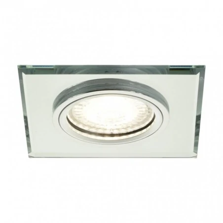 Oprawy-halogenowe - vigo-12g-s/ch oprawa sufitowa podtynkowa kwadratowa szklana przezroczysta ozzo 