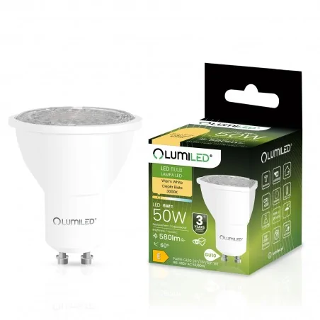 Gwint-trzonek-gu10 - żarówka led gu10 6w 50w 580lm 3000k 24° 36° 60° lumledf2020 lumiled 