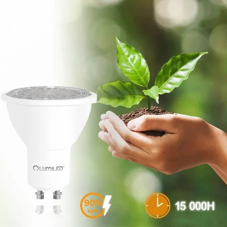 Gwint-trzonek-gu10 - żarówka led gu10 6w 50w 580lm 3000k 24° 36° 60° lumledf2020 lumiled 