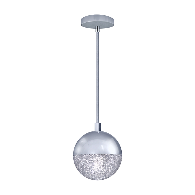 Lampy-sufitowe - wisząca lampa sufitowa w kolorze srebrnym 5w 308030 il mio amarillo polux firmy POLUX 