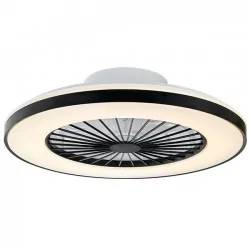 Plafony - plafon led z wentylatorem o mocy 55w sterowany pilotem 3000k-5500k 50cm kleo 8618 lvt 