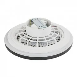 Plafony - plafon led z wentylatorem o mocy 55w sterowany pilotem 3000k-5500k 50cm kleo 8618 lvt 