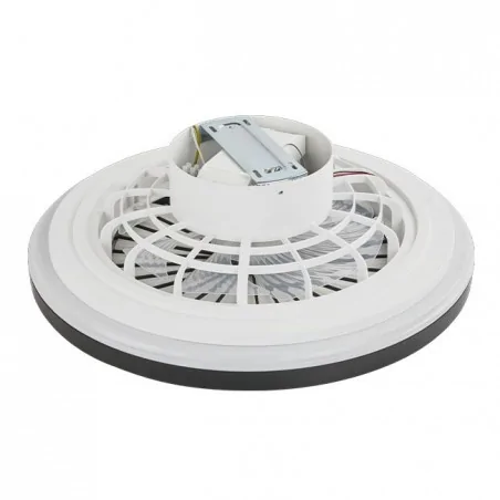 Plafony - plafon led z wentylatorem o mocy 55w sterowany pilotem 3000k-5500k 50cm kleo 8618 lvt 