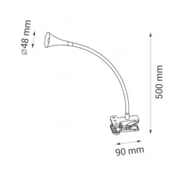 Lampki-nocne - lampka led z klipsem różowa 4w 250lm 4000k px030e happy nilsen 