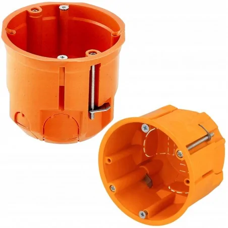 Puszki-podtynkowe - pk60 puszka instalacyjna do płyt gipsowych głęboka z wkrętami a.0044p pawbol 