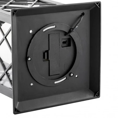 Latarenki-ogrodowe - czarna latarenka ogrodowa solarna 28cm z ciepłym światłem 3000k lirio lumsol1052 lumiled 