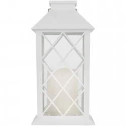 Latarenki-ogrodowe - lampion solarny na taras z ciepłym światłem biały 28cm 3000k ip44 lirio lumsol1050a lumiled 
