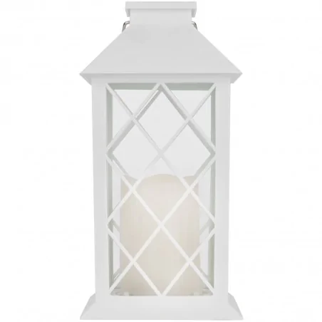 Latarenki-ogrodowe - lampion solarny na taras z ciepłym światłem biały 28cm 3000k ip44 lirio lumsol1050a lumiled 