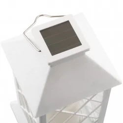 Latarenki-ogrodowe - lampion solarny na taras z ciepłym światłem biały 28cm 3000k ip44 lirio lumsol1050a lumiled 