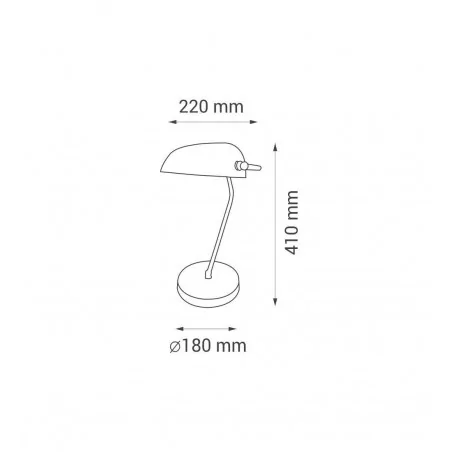 Lampki-biurkowe - ma002 lampka gabinetowa biała - mosiądz e27 banker nilsen 
