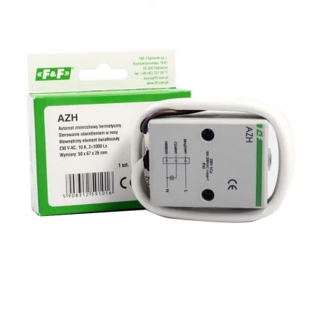 Wylaczniki-zmierzchowe - automat wyłącznik zmierzchowy hermetyczny ip65 10a azh f&f 