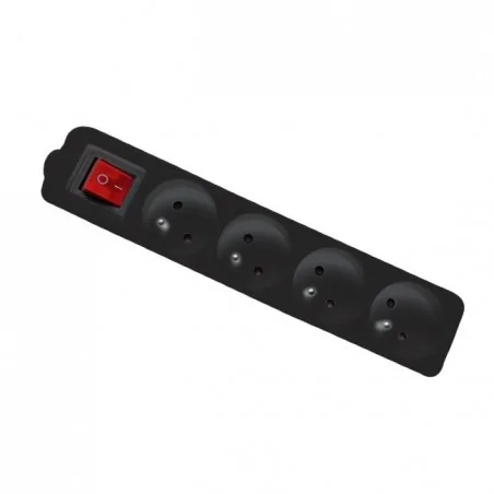 Przedluzacze-elektryczne - czarny przedłużacz na 4 gniazda z/u 5m silo 6611 lvt 