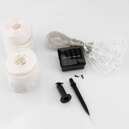 Swiecace-kule-i-girlandy - ogrodowa girlanda solarna kule lampiony z ciepłym światłem 20xled 7,59m 3000k risa lumiled 