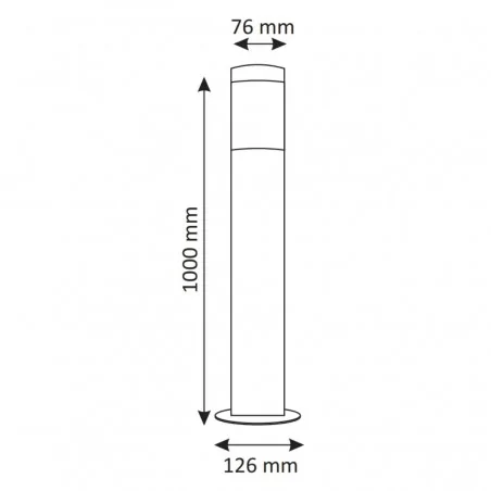 Lampy-ogrodowe-stojace - lampa ogrodowa inox livia cie014-100 tuba wysoka satynowa polux 