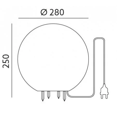 Lampy-kule-ogrodowe - kula ogrodowa 28cm na żarówkę e27 garden ball m kobopr1055 kobi 