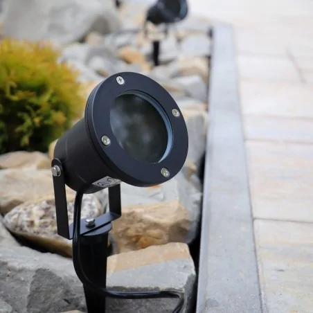 Lampy-solarne - wbijany reflektor ogrodowy wodoszczelny ip65 gu10 horti lumogr0605 lumiled 