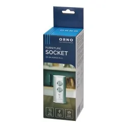 Gniazda-meblowe - or-gm-9039(gs)/w-g gniazdo meblowe podszafkowe biało-srebrne schuko 2x2p+z+usb a+c orno 