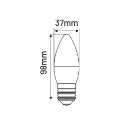 Gwint-trzonek-e27 - elb064nw żarówka led e27 6w c37 świeczka neutralna 4000k  490 lm inq 