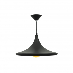 Lampy-sufitowe - elegancka sufitowa lampa wisząca w kolorze czarnym 20w e27 il mio modern 1a-b polux 