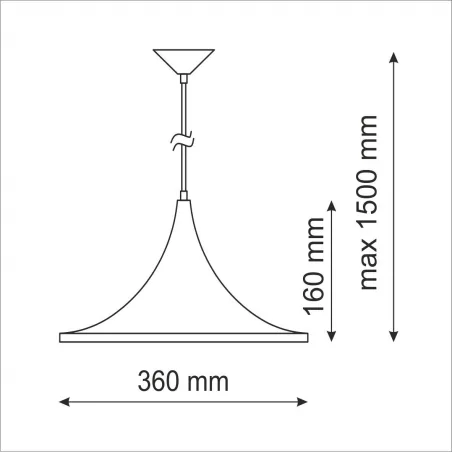 Lampy-sufitowe - elegancka lampa wisząca czarna 20w e27 il mio modern 1a-b 305442 polux 