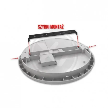 Plafony - plafon led korytarzowy z mikrofalowym czujnikiem ruchu 22w ip65 4000k ik10 midas 0737 lvt 